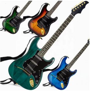 HUASHENG High Quality 39 Inch Electric Guitar Full Size Beginner’s Musical Instrument Kit With 25 Watt Amplifier