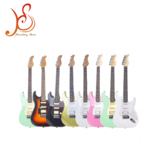 Factory Wholesale Carbonized ST Electric Guitar Poplar Solid Body Maple Neck Single Double Pickup Professional ST Electric Guitar for Adult Players Beginners Stage Performance
